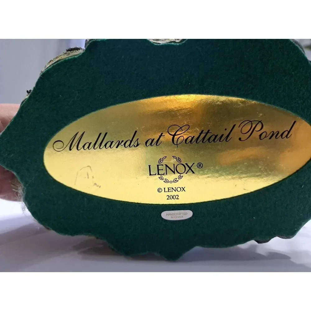Vintage Lenox Mallards at Cattail Pond Ducks Sculpture‎ Figurine